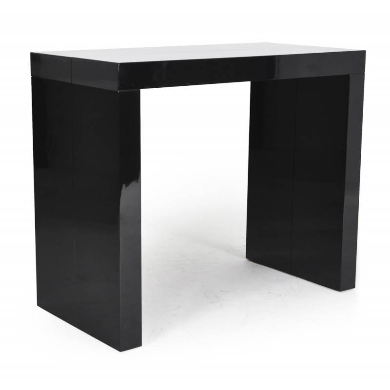 MIAMI  Petit table console  noire  3 rallonges 145 cm  Déco  Ref: 1366428