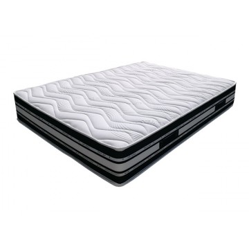 TENCEL FRESH 200*200*25-26  matelas mousse HR + mémoire de forme gel