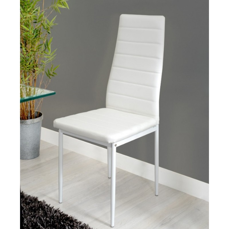 Chaise PVC blanche 'Gala