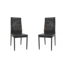 BAROQUE Table 150cm chrome verre noir