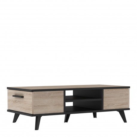 WAYNE Table basse 2 tiroirs 2 niches