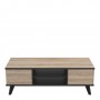 WAYNE Table basse 2 tiroirs 2 niches