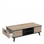 WAYNE Table basse 2 tiroirs 2 niches