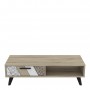 HELSINKI Table basse 1 tiroir 1 niche