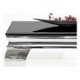 BAROQUE Table basse chrome verre noir