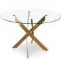 OLIVIA Table ronde pieds dorés D120