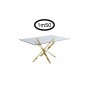 OLIVIA Table rectangulaire pieds dorés 150cm