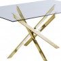 OLIVIA Table rectangulaire pieds dorés 150cm