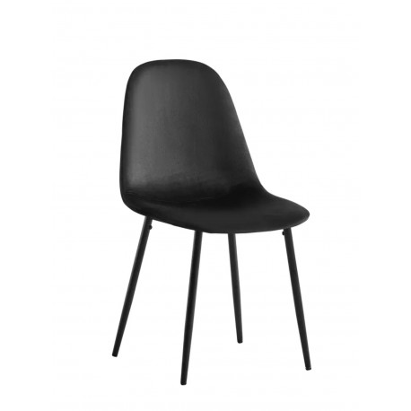 Scandi chaise noire pieds noirs